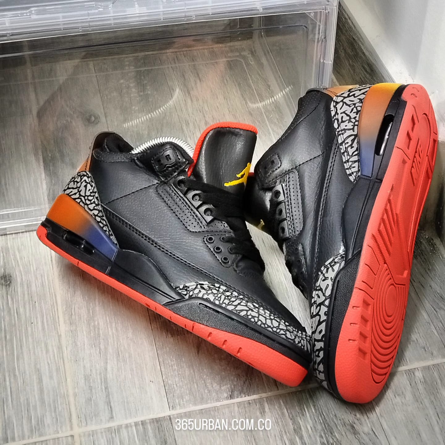 jordan retro 3 black orange